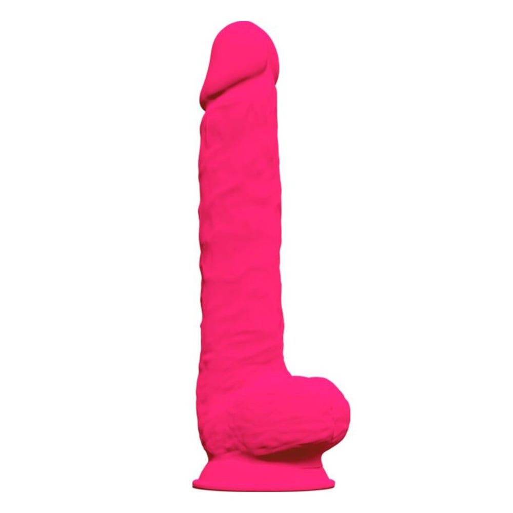 SilexD Model 1 - 15 Inch Dildo with Balls - Pink