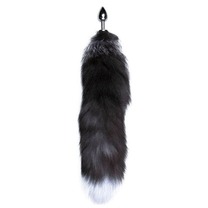 Adrien Lastic Alive BDSM Line Black & White Fox Tail Anal Plug - Medium