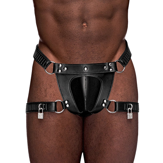 Malepower Scorpio Leather Bondage Thong