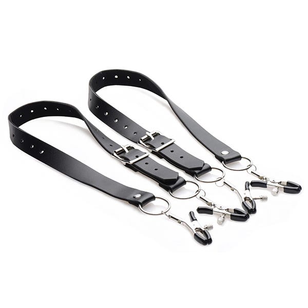 Master Series Spread Labia Spreader Straps with Clamps