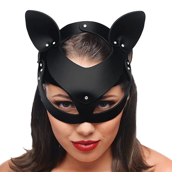 Tailz Black Cat Tail Anal Plug & Mask Set