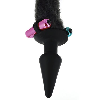 Tailz Black Cat Tail Anal Plug & Mask Set