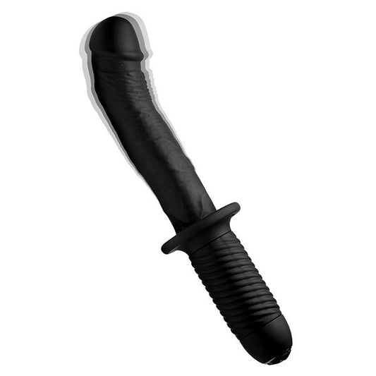 Ass Thumper The Large Real 10X Silicone Vibrating Thruster with Handle