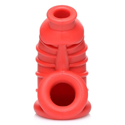 Master Series Red Chamber Silicone Chastity Cage