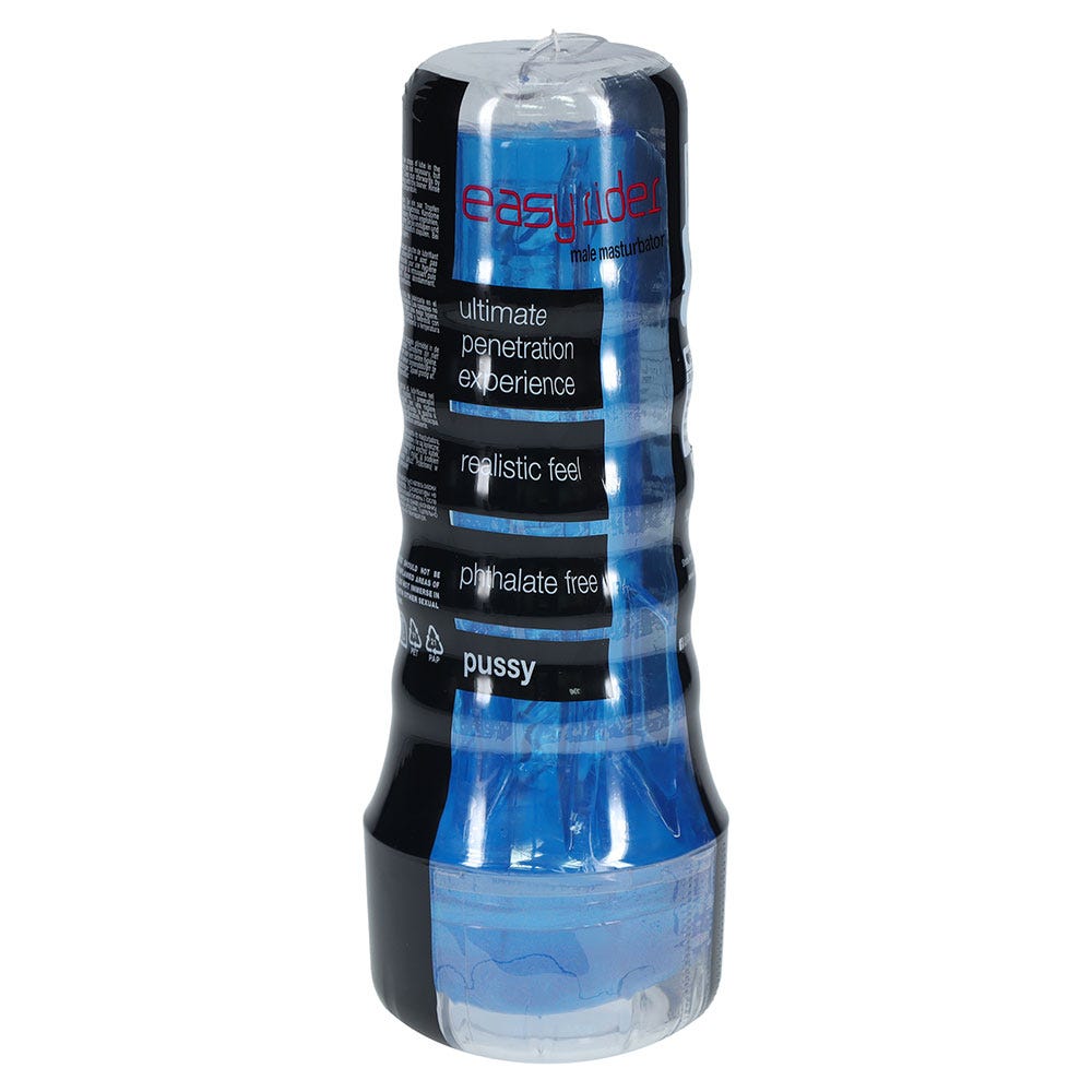 Easy Rider Clear Flashlight Case Masturbator - Blue