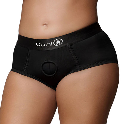 Ouch! Vibrating Strap-On Brief with Rechargeable Bullet