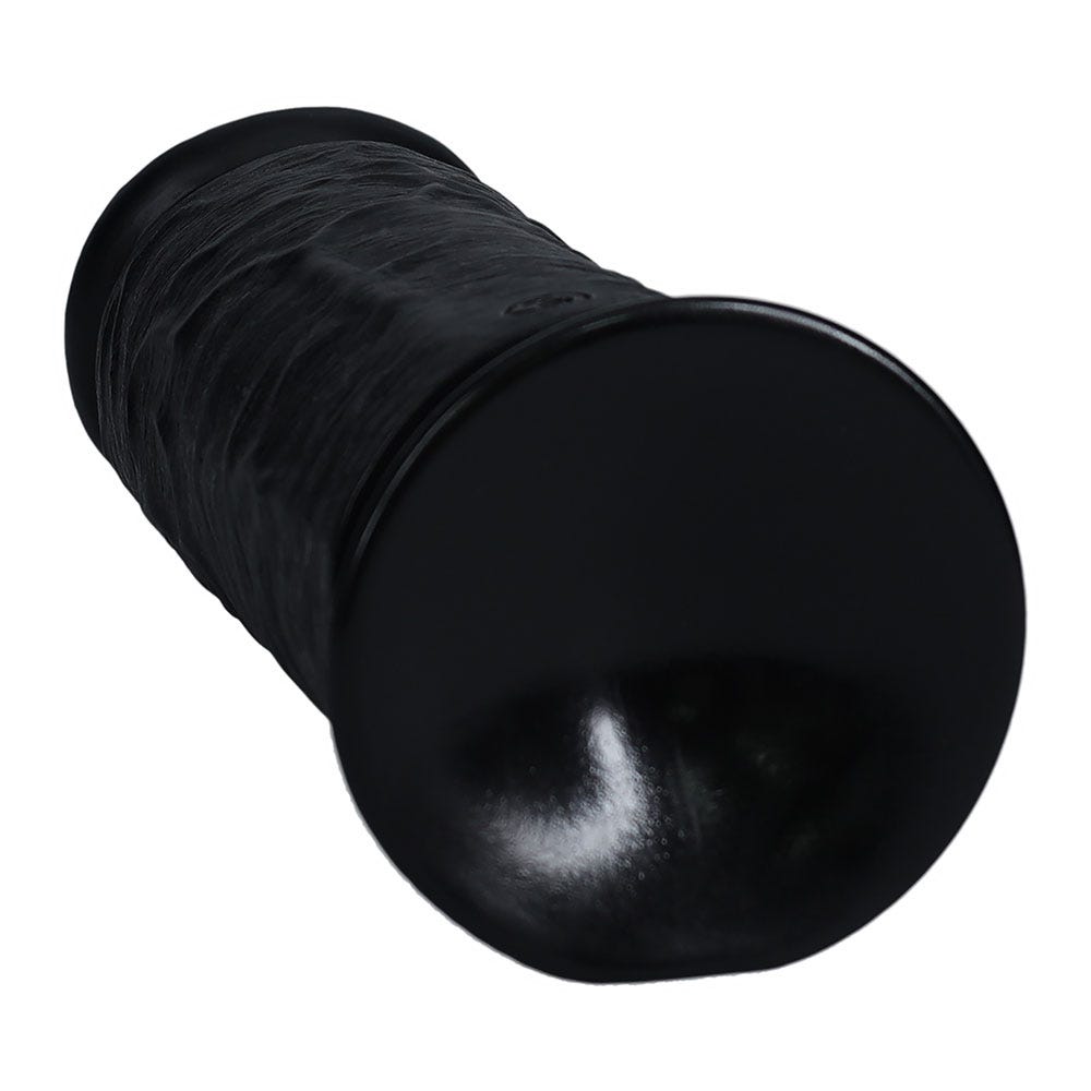 RealRock 9 Inch Extra Thick Realistic Dildo with Suction Cup - Black