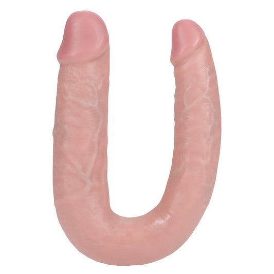 RealRock 7 Inch U Shape Realistic Double Dildo - Vanilla