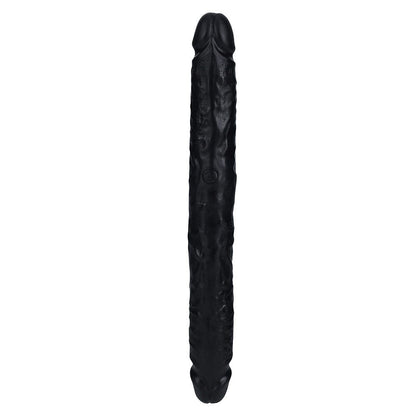 RealRock 12 Inch Straight Slim Realistic Double Dildo - Black