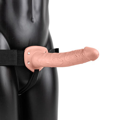 RealRock 10-inch Hollow Strap-On Dildo with Vibrator