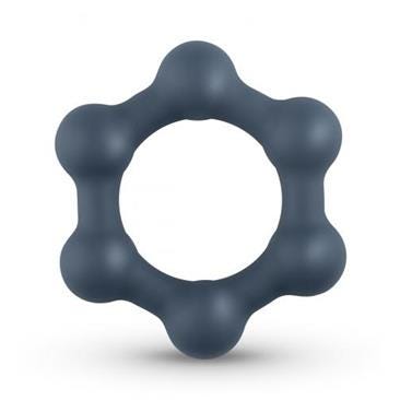 Boners Silicone Hexagon Cock Ring with Steel Balls