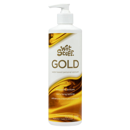 Wet Stuff Gold 550g Pump Bottle Water Based Lubricant