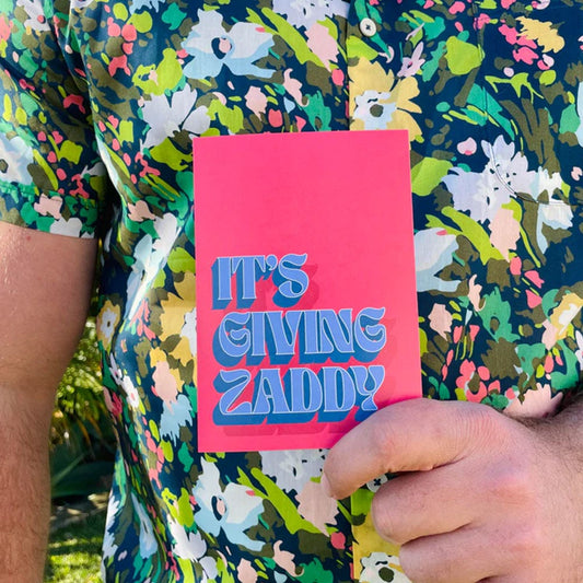 Bad on Paper It's Giving Zaddy Card